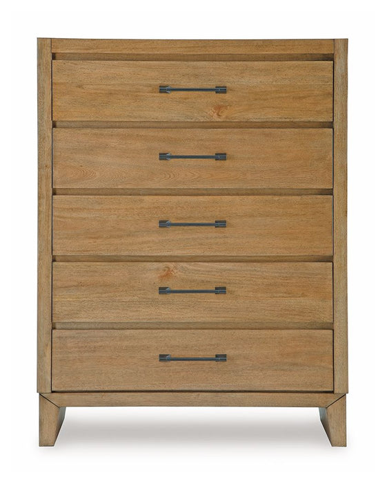 Sherbana - Five Drawer Chest - Light Brown