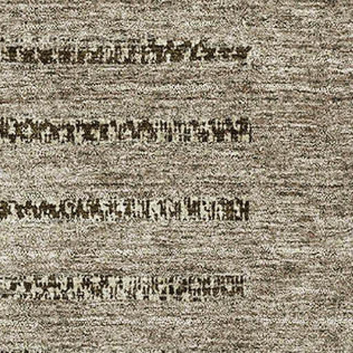 10' X 14' Striped Washable Area Rug With UV Protection (675678) - Taupe / Beige / Gray