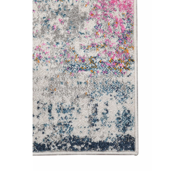 9' x 12' Abstract Power Loom Area Rug - Pink And Orange