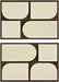 Two-piece mango wood wall art decor by Meridian Furniture featuring natural wood grain and modern geometric design.