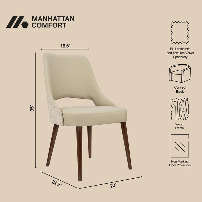 Liora - Wood Upholstered Side Chair (Set of 2) - Coffee / Brown