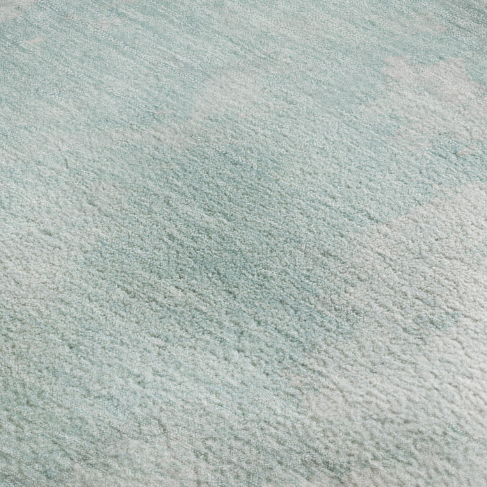 10' X 14' Abstract Washable Area Rug With UV Protection (696788) - Pale Aqua / Gray / Ivory