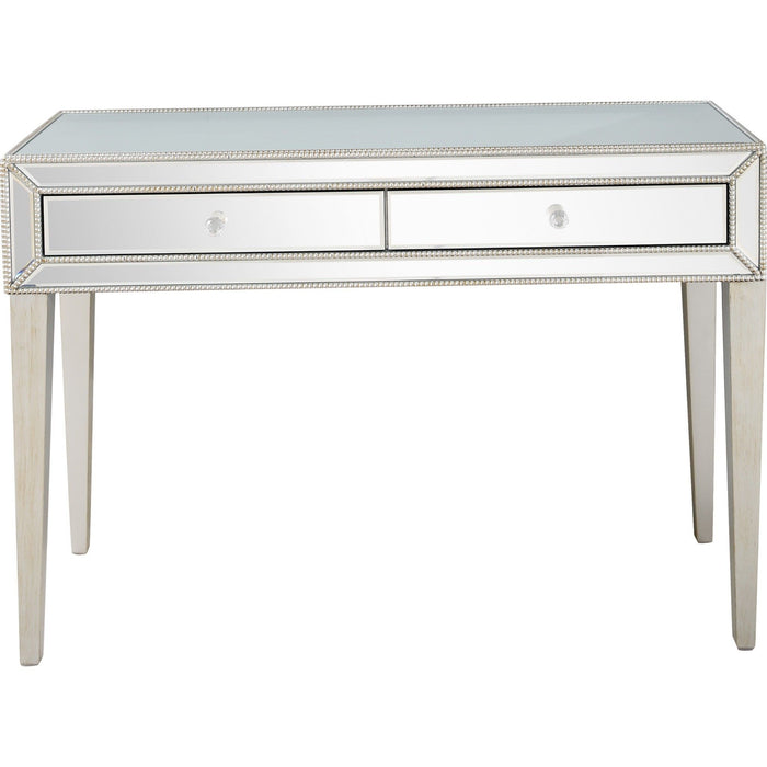 Mirrored Glass Console Table - Pearl Silver