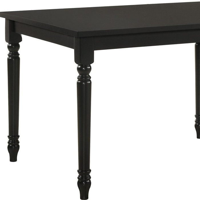 48" Solid Wood Dining Room Table - Black