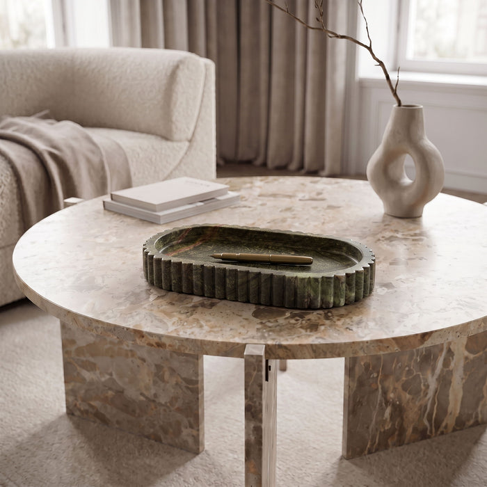 Elegant marble tray by Meridian Furniture, showcasing a smooth, polished surface perfect for stylish home decor.