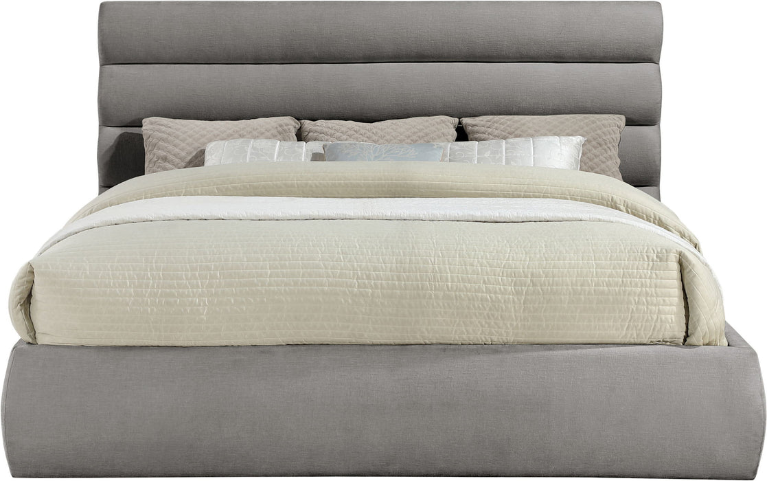 Adam - Chenille Fabric Bed With 52" Headboard