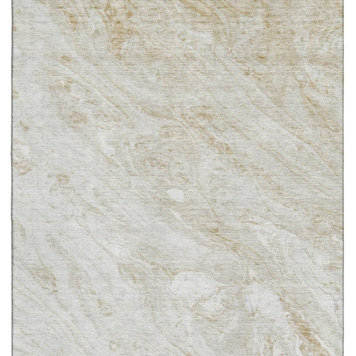 10' X 14' Abstract Washable Area Rug With UV Protection (653458) - Ivory / Beige