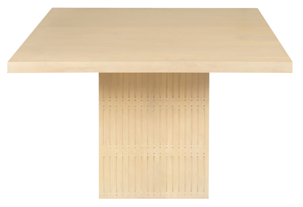 48" Solid Wood Pedestal Base Square Dining Table - Natural