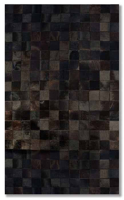 5' X 8' Cowhide Patchwork Area Rug (544474) - Chocolate