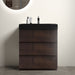Giga Alice bathroom vanity with large storage, freestanding design, one-piece sink basin, modern style, without drain or faucet.