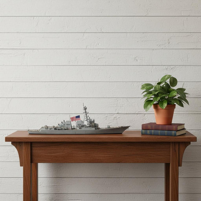 Hand Painted Model Boat (624275) - Gray