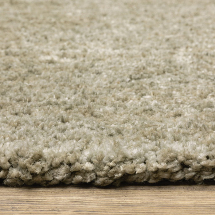 10' x 13' Shag Power Loom Stain Resistant Area Rug - Stone