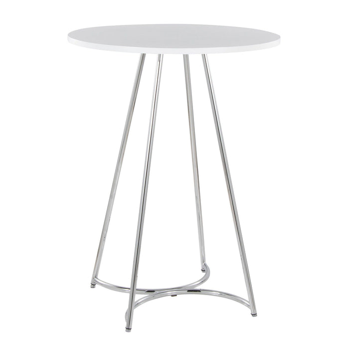 Cece - Counter Table - Chrome Metal