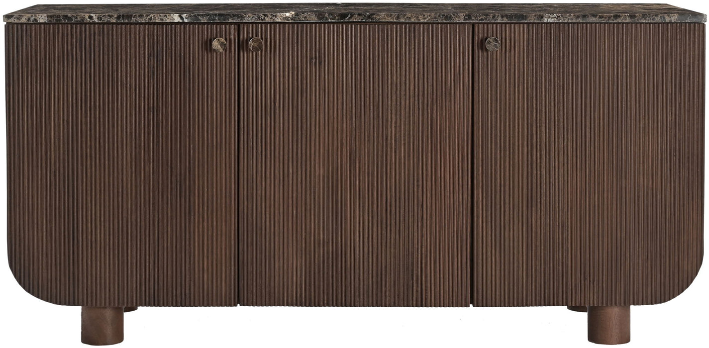 Meridian Furniture Cressa mango wood sideboard with sleek design and multiple storage compartments for modern living spaces.