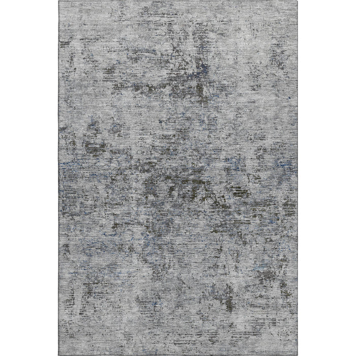 10' X 14' Abstract Washable Area Rug With UV Protection (675648) - Gray / Silver