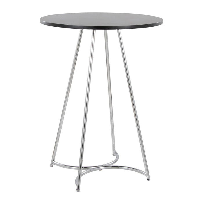 Cece - Counter Table - Chrome Metal