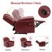Giga home theater reclining sofa with center console and LED light strip, designed for comfortable living room seating.