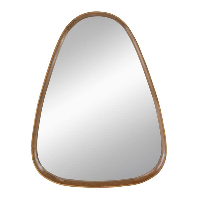 37" Abstract Framed Accent Mirror - Brown