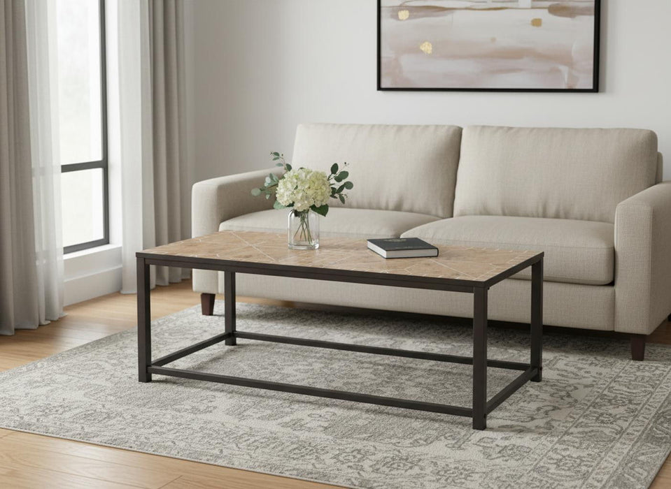 Metal Coffee Table - Brown