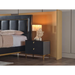 Pair of Bellona Carlino accent nightstands in Prada Grey, featuring sleek modern design and two spacious drawers.