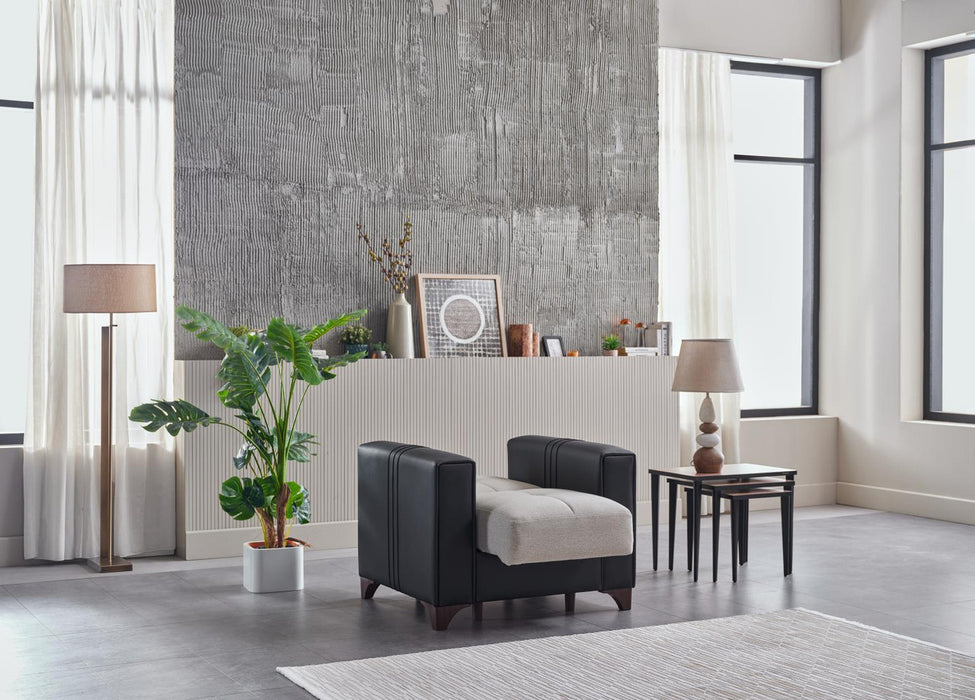 Bellona Parma armchair with plush fabric upholstery and stylish armrests, featuring a modern design for living room comfort