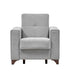 Bellona Parma armchair with plush fabric upholstery and wooden legs, showcasing a modern and comfortable seating design.