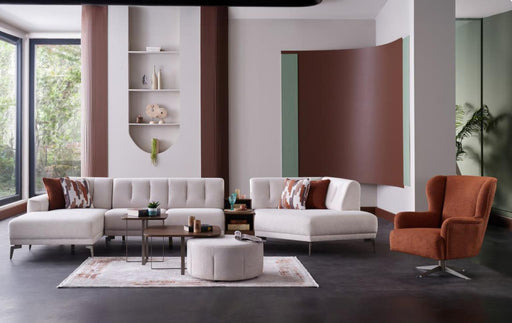 Bellona Atlanta coffee table with a sleek wooden top and metal legs, modern design for living room decor.