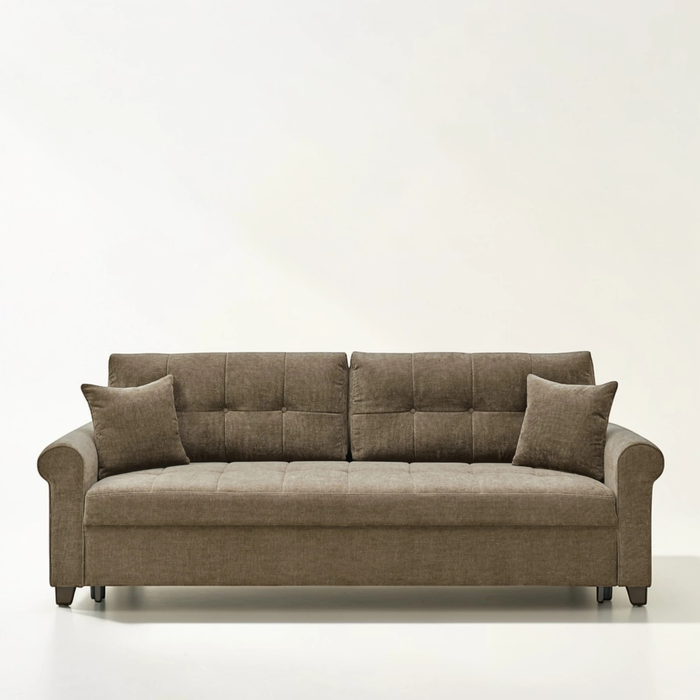 Bellona Mocca P Kol living room set featuring a sofa and armchair in a cozy, modern design with soft upholstery.