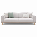 Bellona Boheems living room set in cream, featuring a sofa and armchair with plush cushions and bohemian-style design.