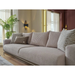 Bellona Estella cream living room set with sofa and armchairs, featuring plush cushions and wooden legs.