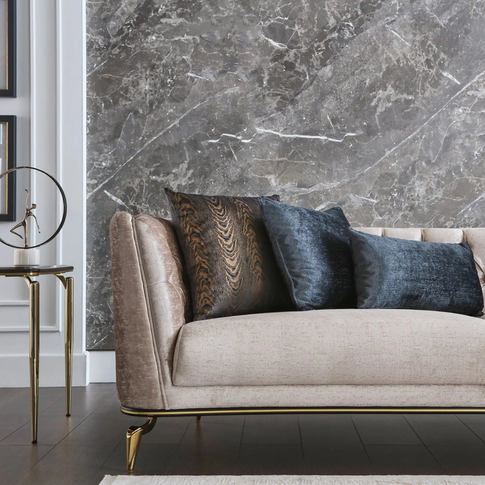 Bellona Plaza living room set featuring a sofa, armchair, and coffee table in a modern design with neutral upholstery.