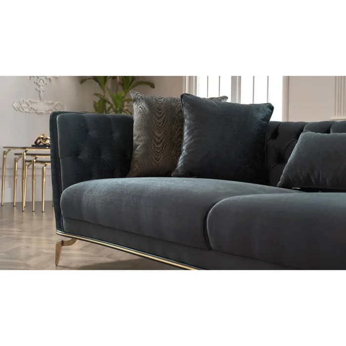 Bellona Plaza living room set featuring a sofa, armchair, and coffee table arranged in a modern, stylish living space.
