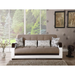 Bellona Natural Living Room Set featuring beige sofa and armchair with wooden legs in a modern, stylish living room setting.