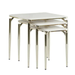 Bellona Plaza Nesting Table set in ivory with two sleek, modern nesting tables perfect for living room or side table use.