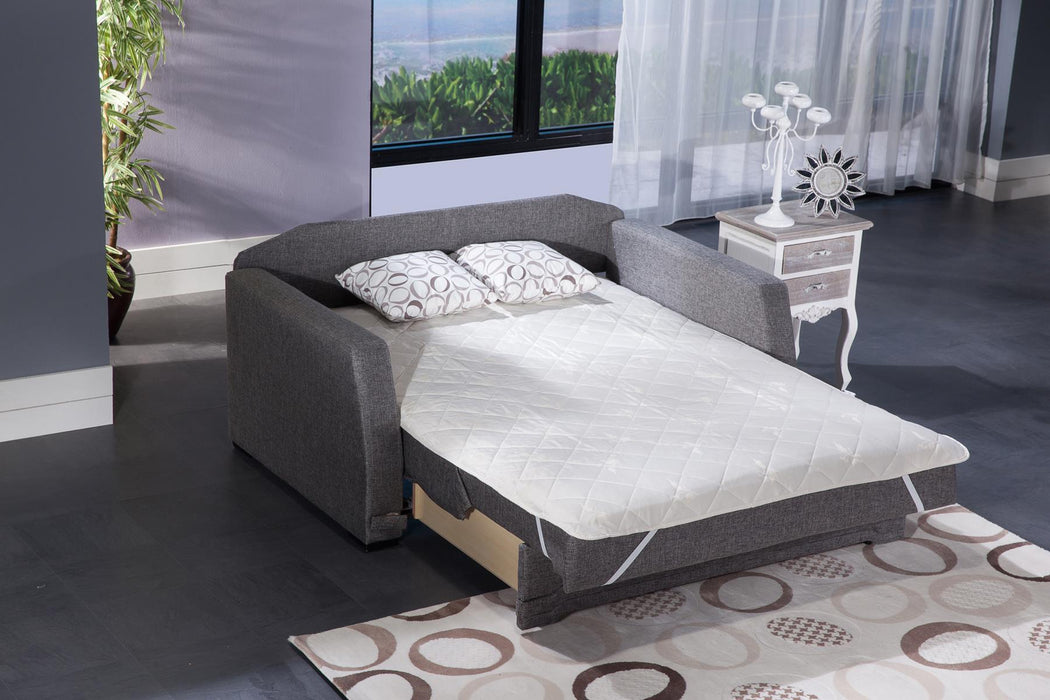 Bellona Valerie LoveSeat 3-piece set featuring plush reclining sofas with soft fabric upholstery and modern design.