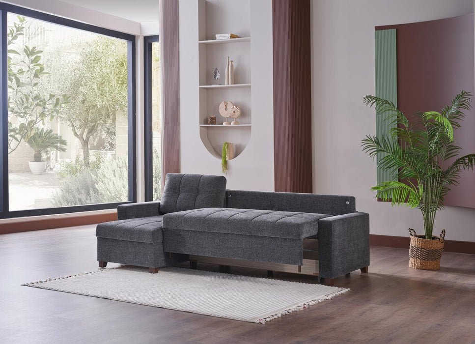 Bellona Mocca sectional sofa, 3-piece set with plush cushions and modern design, ideal for stylish living room seating.