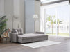 Bellona Mocca sectional sofa with an extra chaise, showcasing plush fabric and modern design in a living room setting.