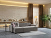 Bellona Mocca sectional sofa with plush cushions and modern design, shown in a spacious living room setting.