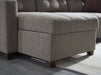 Bellona Mocca sectional sofa with plush cushions and modern design, shown in a spacious living room setting.