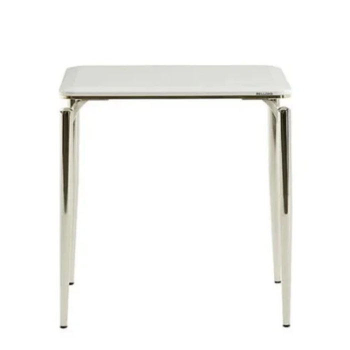 Bellona Plaza Ivory side table with sleek design, featuring a smooth surface and modern style for living room or bedroom decor.
