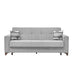 Bellona Parma 3 seat sleeper sofa with beige fabric upholstery and modern design, featuring cushions and a pull-out bed.