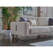 Bellona Mirante 3-seat sleeper sofa with plush fabric and a modern design, featuring a pulled-out bed for guest sleeping arrangements.