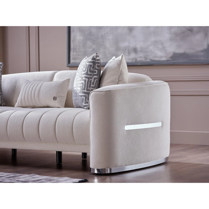 Bellona Venice S Sleeper Sofa in a modern fabric, featuring a sleek design and comfortable seating, ideal for small living spaces.
