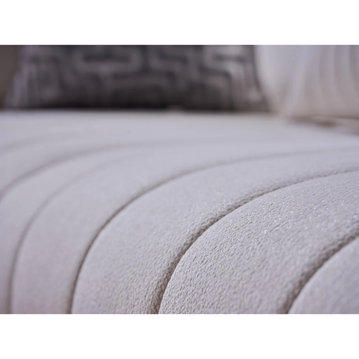 Bellona Venice S Sleeper Sofa in fabric with plush cushions and a modern design, shown in a neutral color.