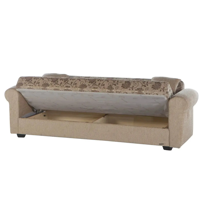 Bellona Elita S 3-seat sleeper sofa with fabric upholstery, shown in a living room setting, featuring a modern design and plush cushions.