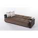 Bellona Luna sleeper sofa in a modern living room, showcasing its plush fabric, fold-out bed, and contemporary design.