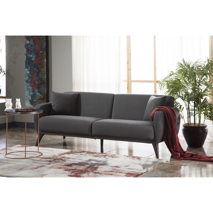 Bellona Flexy Sofa in a Box, a modern sofa with plush cushions and sleek design, shown in a cozy living room setting.