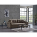 Bellona Mocca P Kol stationary sofa with plush cushions and wooden legs, showcasing a modern design in a cozy living room setting.
