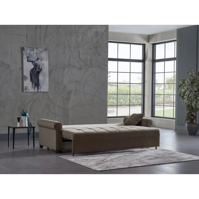 Bellona Mocca P Kol stationary sofa featuring plush brown upholstery and a modern design with comfortable cushions.