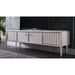 Bellona Ballona Gravita TV stand with sleek black finish, modern design, and open shelving for media devices and accessories.